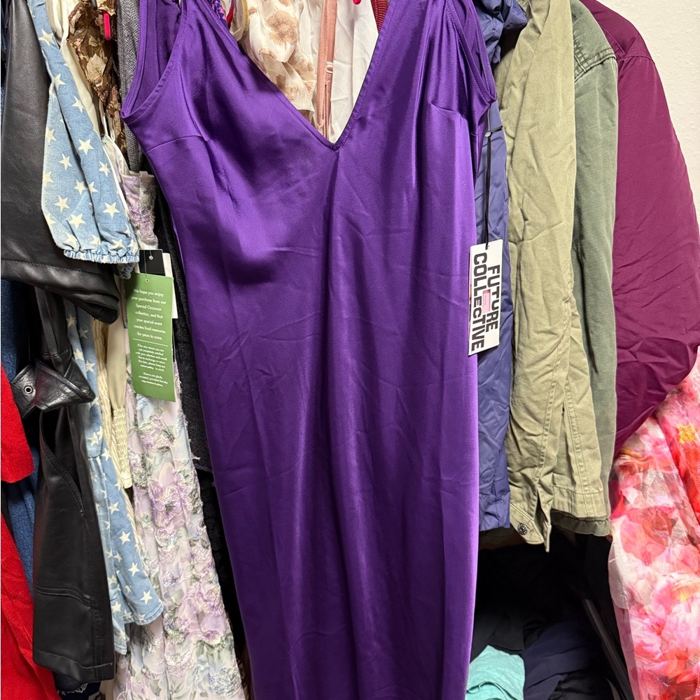 Culture Collective Women's Purple Backless Dress